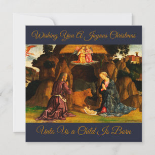 Christmas Nativity Scene of the Holy Family  Card