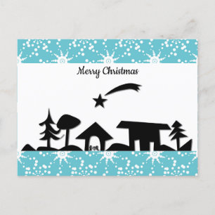 Christmas nativity scene postcard