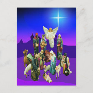 Christmas Nativity Scene Postcard