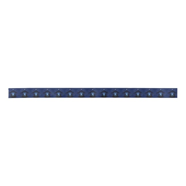 Christmas Nativity Scene Religious Satin Ribbon (Front)