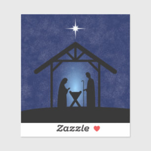 Christmas Nativity Scene Religious Sticker