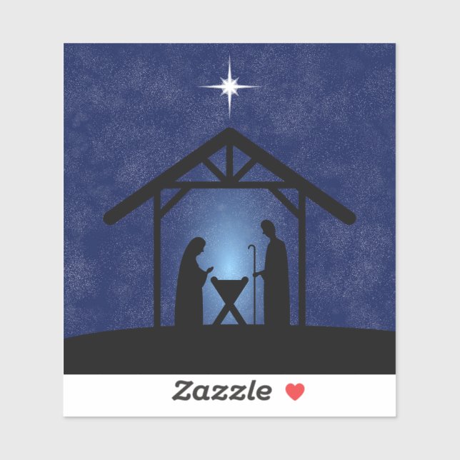 Christmas Nativity Scene Religious Sticker (Sheet)