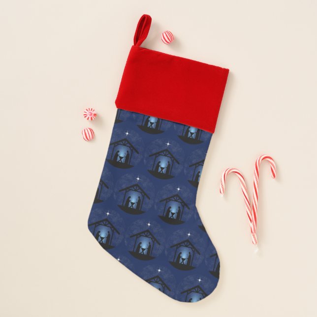 Christmas Nativity Scene Religious Stocking (Front)