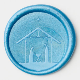 Christmas Nativity Scene Religious Wax Seal Sticker