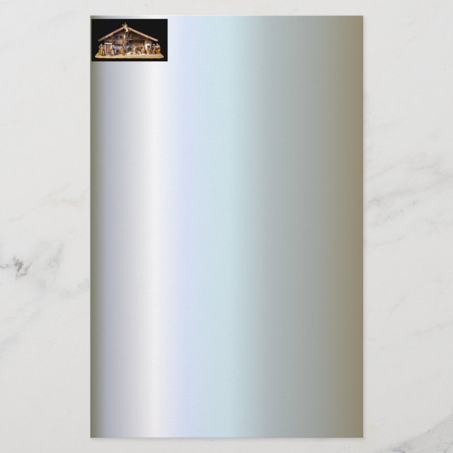 Christmas Nativity Scene Stationery (Front)