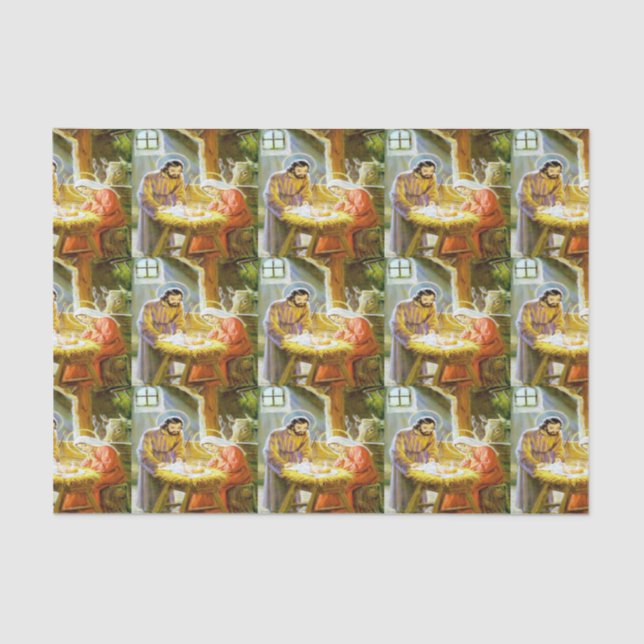 Christmas Nativity Scene Tissue Paper (Front)