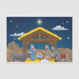Christmas Nativity Scene with Baby Jesus Tissue Paper