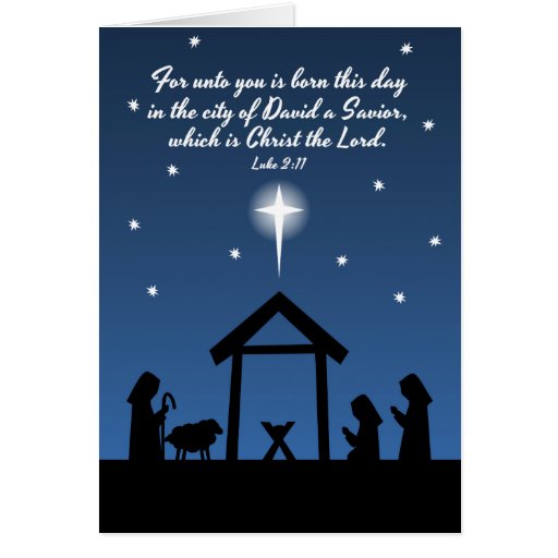 Christmas Nativity Scripture Greeting Card | Zazzle