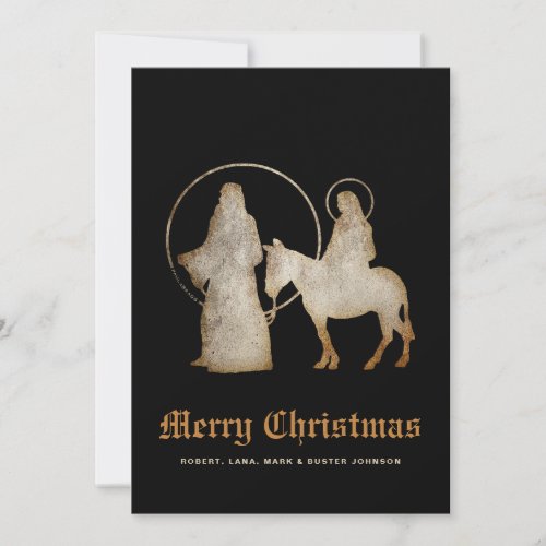 Christmas Nativity Silhouette Holiday Card