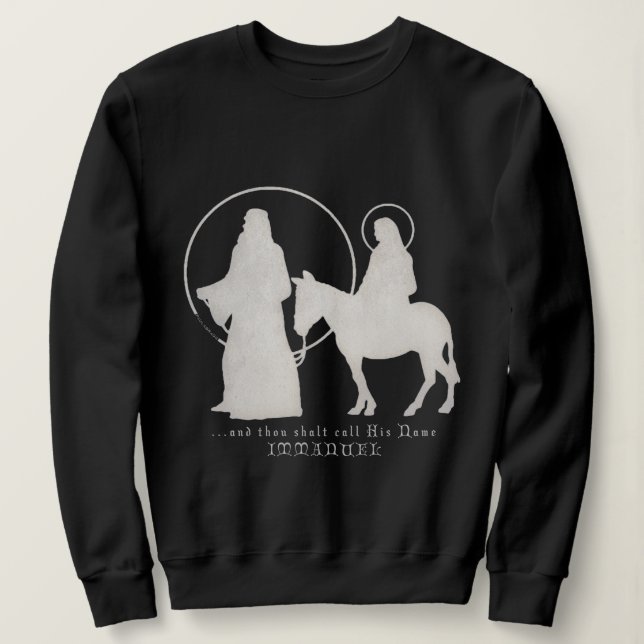 Christmas Nativity Silhouette Sweatshirt (Design Front)