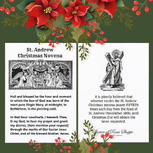 Christmas Nativity St. Andrew Novena Prayer Holy Business Card
