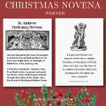 Christmas Nativity St. Andrew Novena Prayer Holy Business Card<br><div class="desc">This is a very beautiful line art of the Nativity scene as St. Joseph, and the Blessed Virgin Mary, and Angels adore the Baby Jesus. (Credit: CCWATERSHED.ORG) The St. Andrew Christmas Novena is printed on the front with an explanation of the Novena on the back. St. Andrew's image is also...</div>