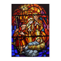 Christmas Nativity Stained Glass Image Baby Jesus