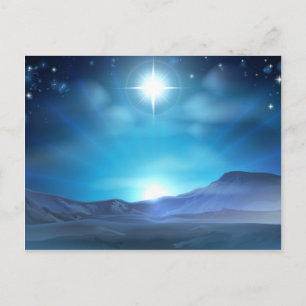 Christmas Nativity Star of Bethlehem Holiday Postcard