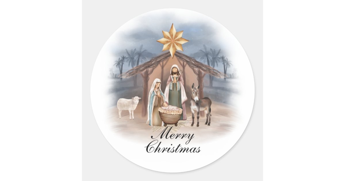 Christmas Nativity Sticker Zazzle