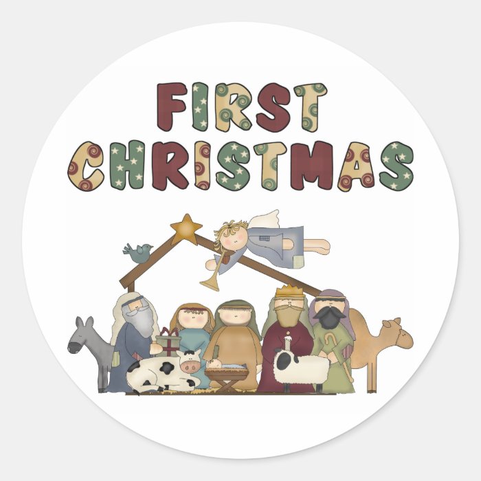 Christmas Nativity Stickers | Zazzle