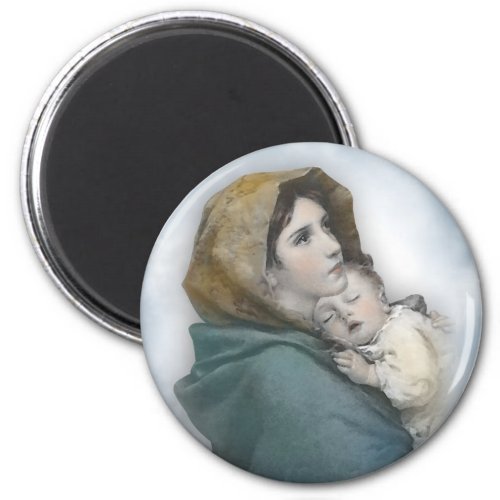 Christmas Nativity the Madonna and child Jesus Magnet
