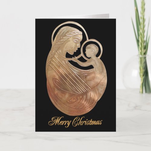 Christmas nativity The Madonna religious card