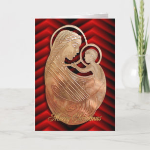 Christmas nativity The Madonna religious card