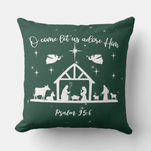 Christmas Nativity Throw Pillow
