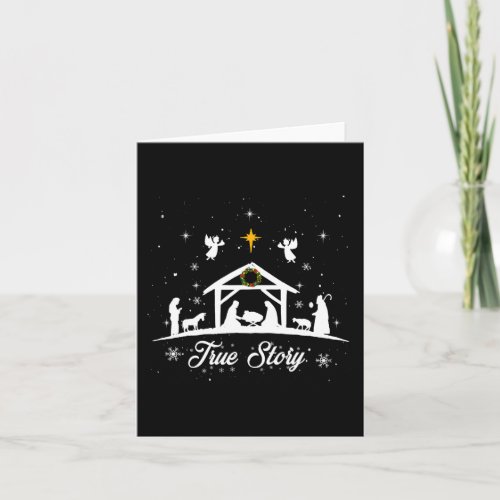 Christmas Nativity  True Story Nativity Scene Gift Card