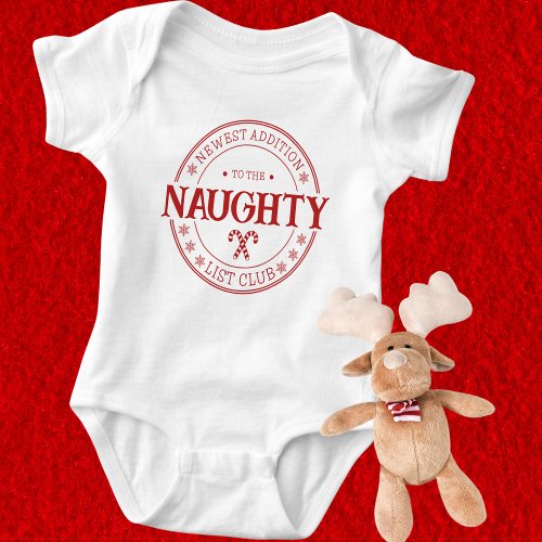 Christmas Naughty List Club  Baby Bodysuit