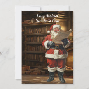 Christmas Naughty or Nice List From Santa Claus 1 Holiday Card