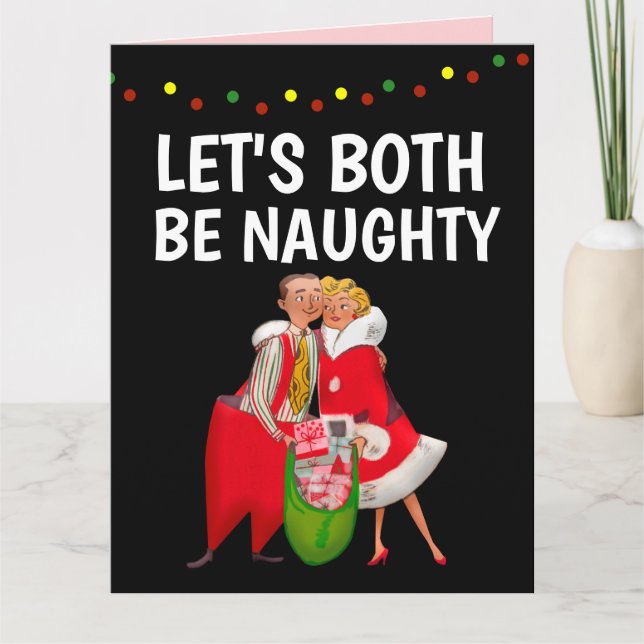 CHRISTMAS NAUGHTY ROMANTIC GREETING CARD (Front)