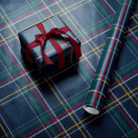 Christmas navy plaid classic holiday simple wrapping paper<br><div class="desc">A classic holiday plaid of navy blue,  green,  red,  gold and white makes for a perfect gift wrap for Christmas gifts and more. Coordinates with the Lea Delaveris Design merry and bright plaid collection.</div>