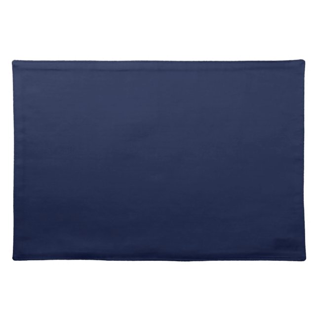 Christmas navy, solid navy, deep navy, plain navy cloth placemat (Front)
