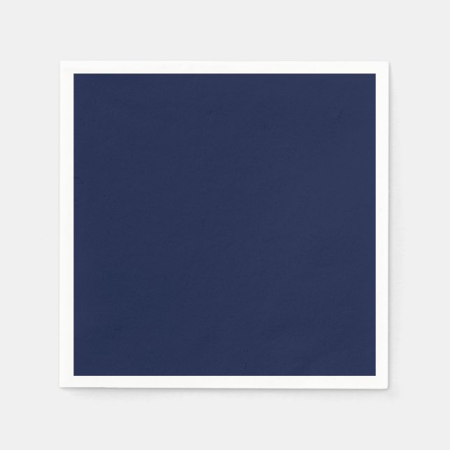 Christmas navy, solid navy, deep navy, plain navy napkins (Front)