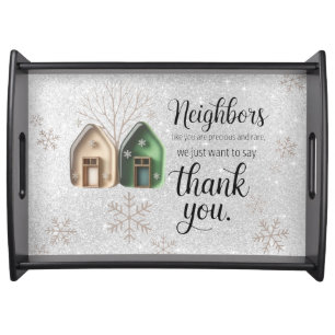 Christmas Neighbor Thank You Gift  Serving Tray