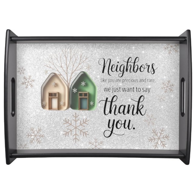 Christmas Neighbor Thank You Gift  Serving Tray (Front)