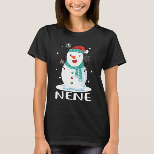 Christmas Nene Snowman Santa Matching Family T_Shirt