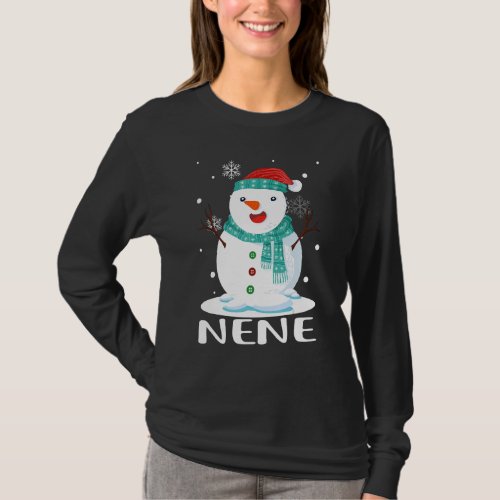 Christmas Nene Snowman Santa Matching Family T_Shirt