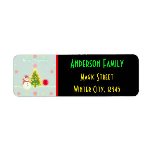 Christmas Neon Trendy Holiday Collection Label
