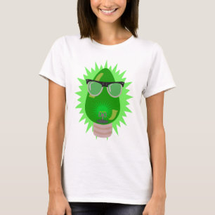 Christmas Nerd Cartoon Custom Holiday Bulb T-Shirt