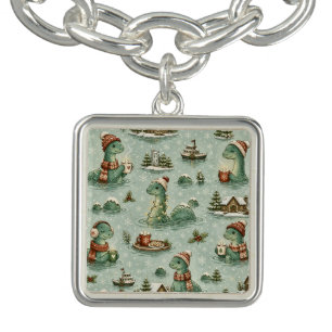 Christmas Nessie Loch Ness Monster Cozy Cryptids Bracelet
