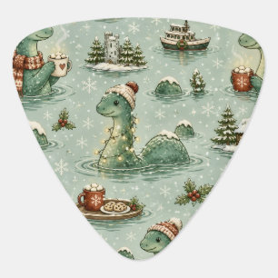 Christmas Nessie Loch Ness Monster Cozy Cryptids Guitar Pick