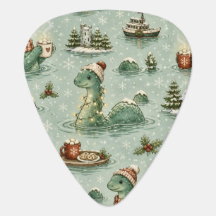 Christmas Nessie Loch Ness Monster Cozy Cryptids Guitar Pick