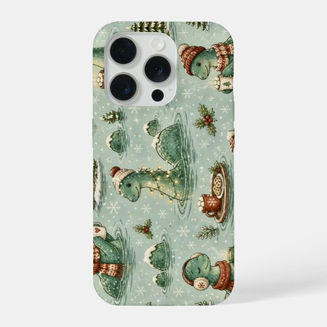 Christmas Nessie Loch Ness Monster Cozy Cryptids  iPhone Case (Back)