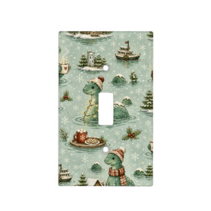 Christmas Nessie Loch Ness Monster Cozy Cryptids Light Switch Cover