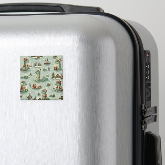 Christmas Nessie Loch Ness Monster Cozy Cryptids  Magnet (In Situ (Luggage))