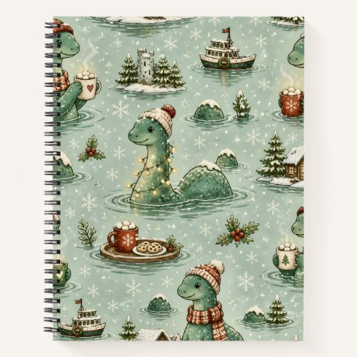 Christmas Nessie Loch Ness Monster Cozy Cryptids Notebook