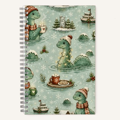 Christmas Nessie Loch Ness Monster Cozy Cryptids Notebook