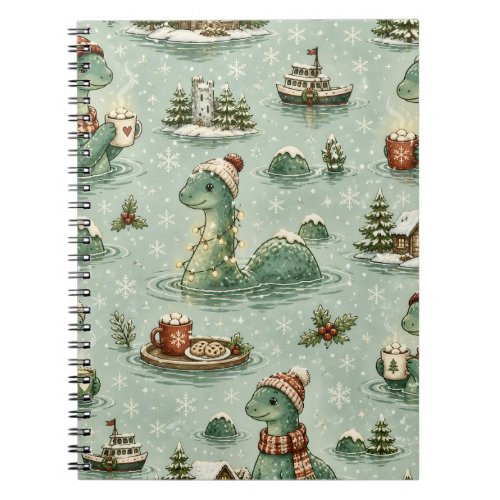 Christmas Nessie Loch Ness Monster Cozy Cryptids Notebook
