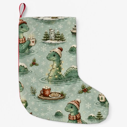 Christmas Nessie Loch Ness Monster Cozy Cryptids Small Christmas Stocking