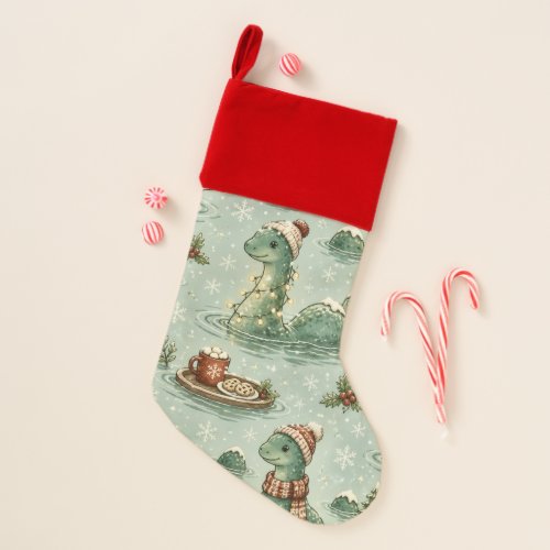 Christmas Nessie Loch Ness Monster Cozy Cryptids  Stocking