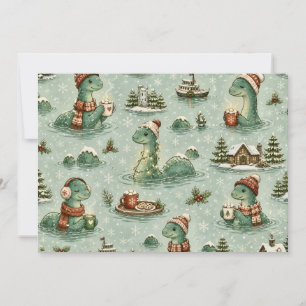 Christmas Nessie Loch Ness Monster Cozy Cryptids Thank You Card