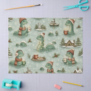 Christmas Nessie Loch Ness Monster Cozy Cryptids  Tissue Paper
